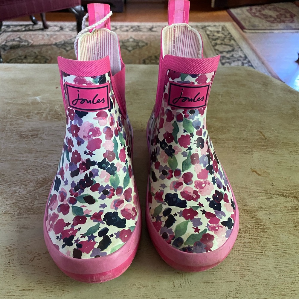 Joules girls ankle rain boots size 1